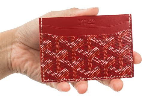 goyard card holder red price|Goyard card holder for sale.